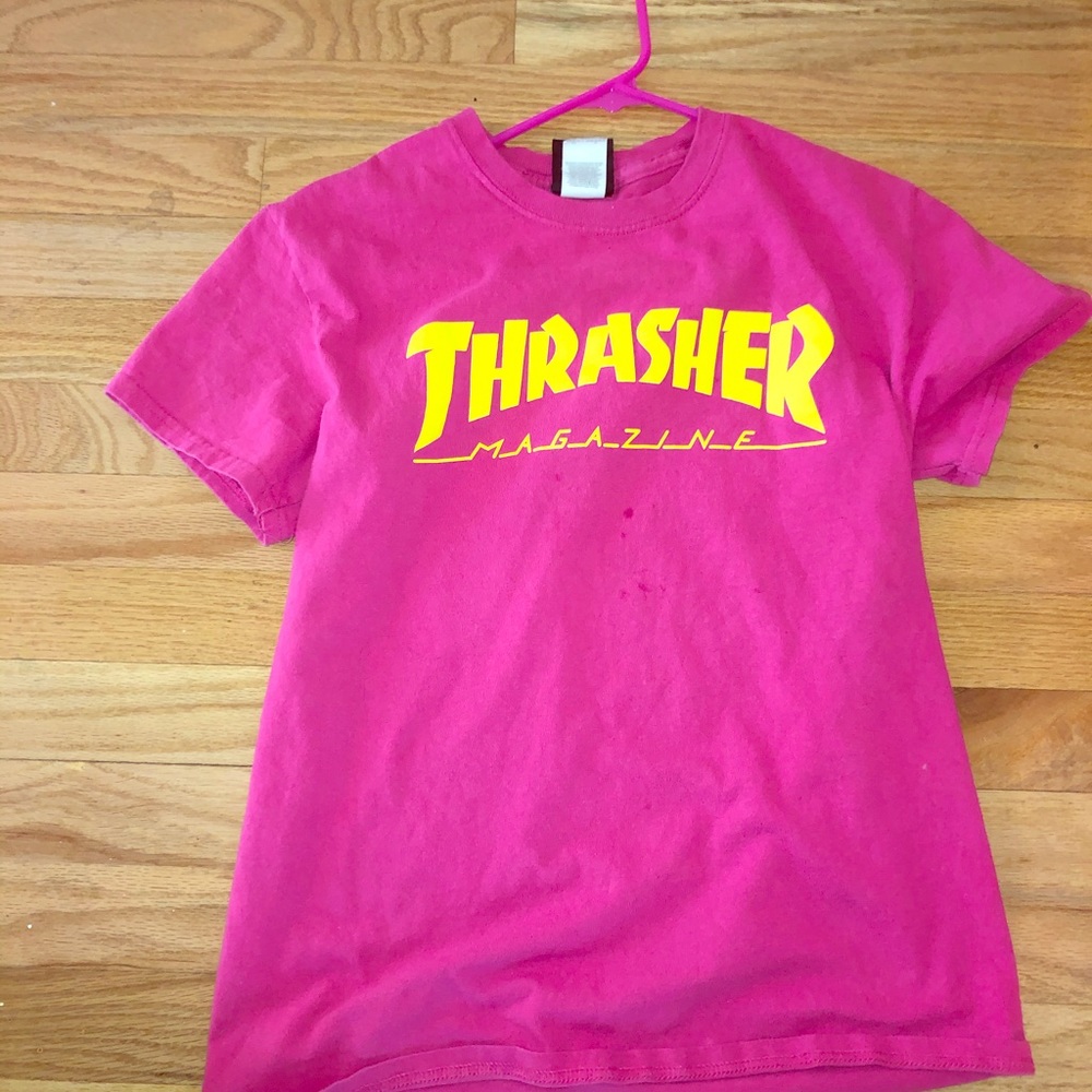 Thrasher Pink and Yellow T-Shirt